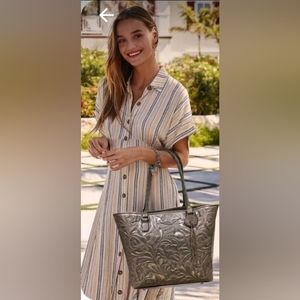 Patricia Nash Adeline CutOut Tooled Leather Tote